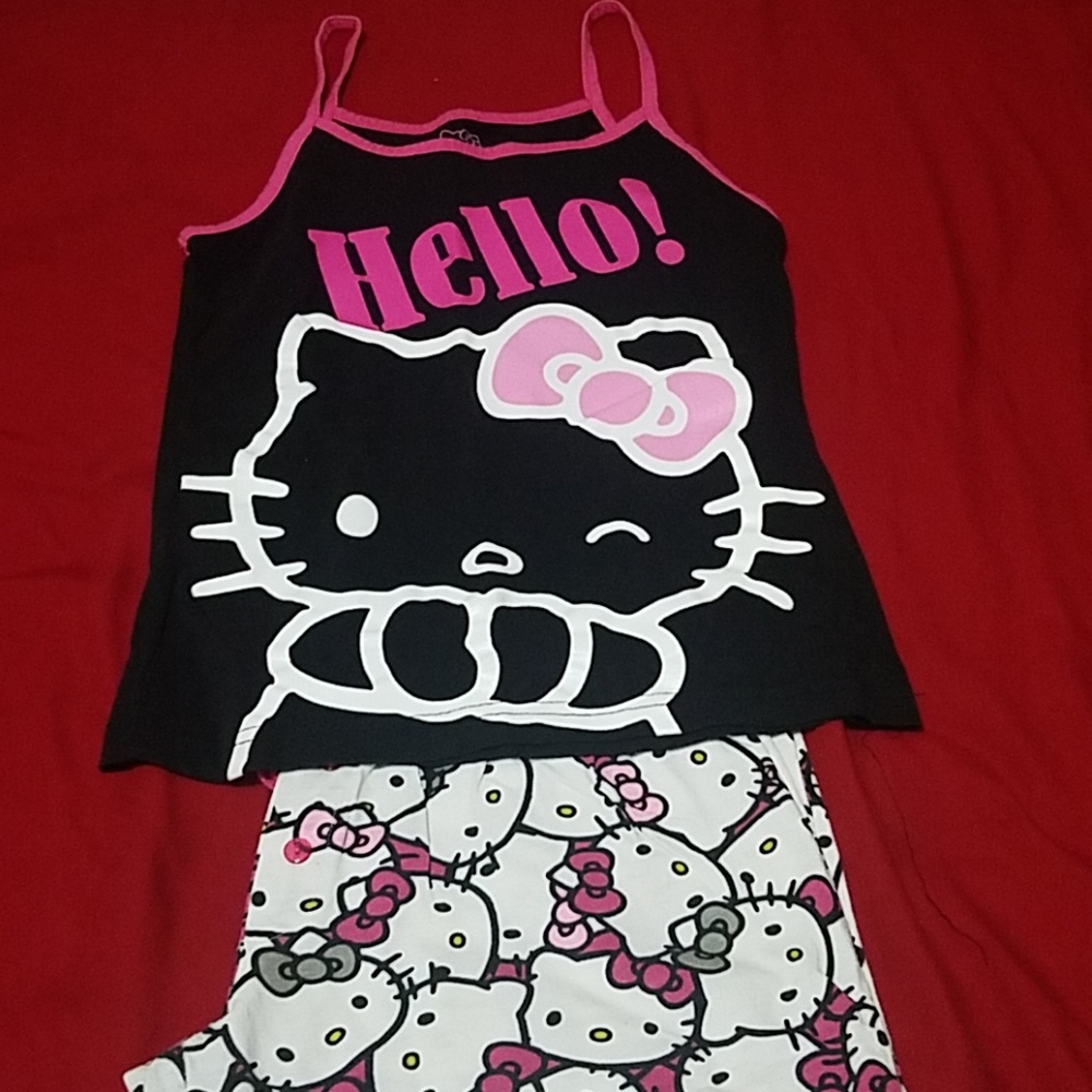 Hello Kitty Top and Bottom Set Pajamas